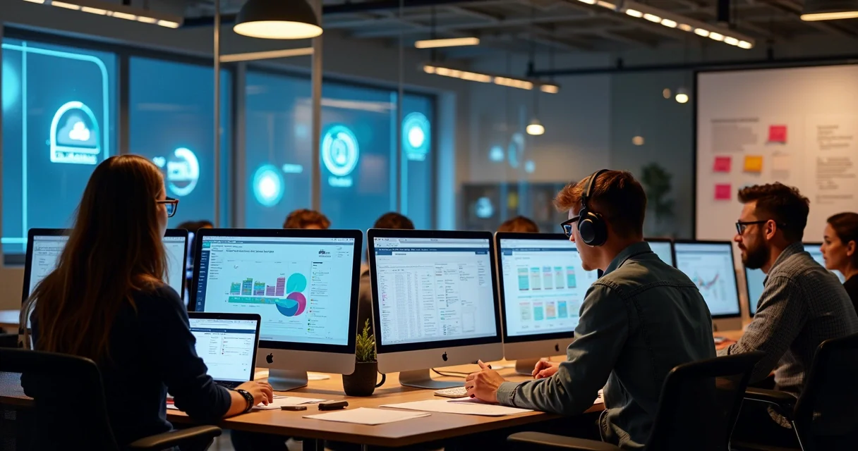 Equipe de desenvolvedores analisando migração de SaaS para PaaS